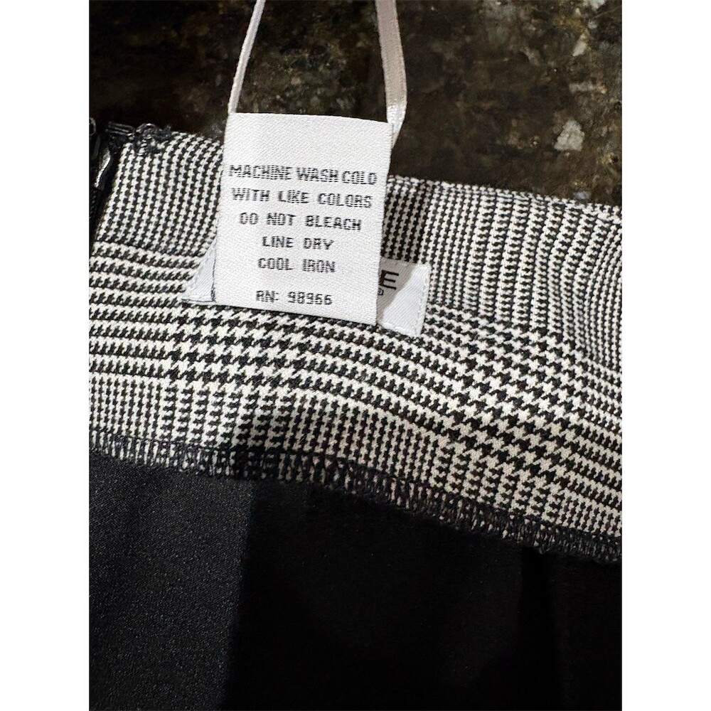 Monroe & Main Skirt Womens Size 14 Black & White Plaid Wrap Pencil Knee - Picture 9 of 9